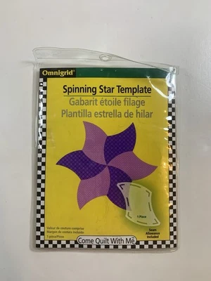 Omnigrid Spinning Star Template #2221 Come Quilt With Me Easy Quilting - Image 1 of 3