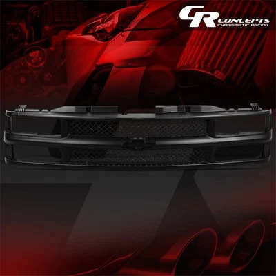 BLACK ABS FRONT BUMPER/HOOD MESH GRILL COVER FOR 94-00 CHEVY C/K/TAHOE/BLAZER — 第 1/4 张图片