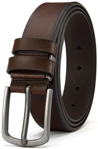 Mens Belt - Brown belt men,Leather Dress Belt Casual Wear Jeans Classic belt ... - Picture 1 of 6