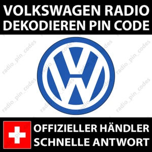 VW RADIO DEKODIEREN PIN CODE FÜR GOLF PASSAT POLO TIGUAN RNS 315 510 RCD 300 510 - Bild 1 von 4