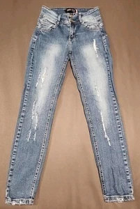 Mossimo Dinem Collection EUR 36 Skinny Distressed With Rhinestones - Picture 1 of 10