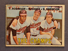 1967 Topps #1 The Champs Brooks Robinson Frank Robinson Bauer HOF VG Read