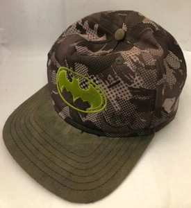 Batman Big Kid adjustable baseball Cap OS/TU camo with Green Batman Logo - Picture 1 of 5