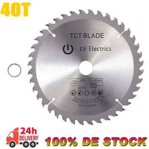 TCT Kreissägeblatt 165 x 20 mm, Holz-Sägeblatt 24 Zähne, Für Dewalt Makita Bosch - Bild 1 von 12