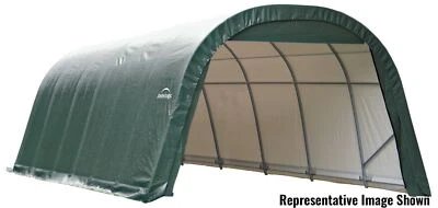 Garage 13 x 28 x 10 ft. Round Standard Green - Image 1 of 4