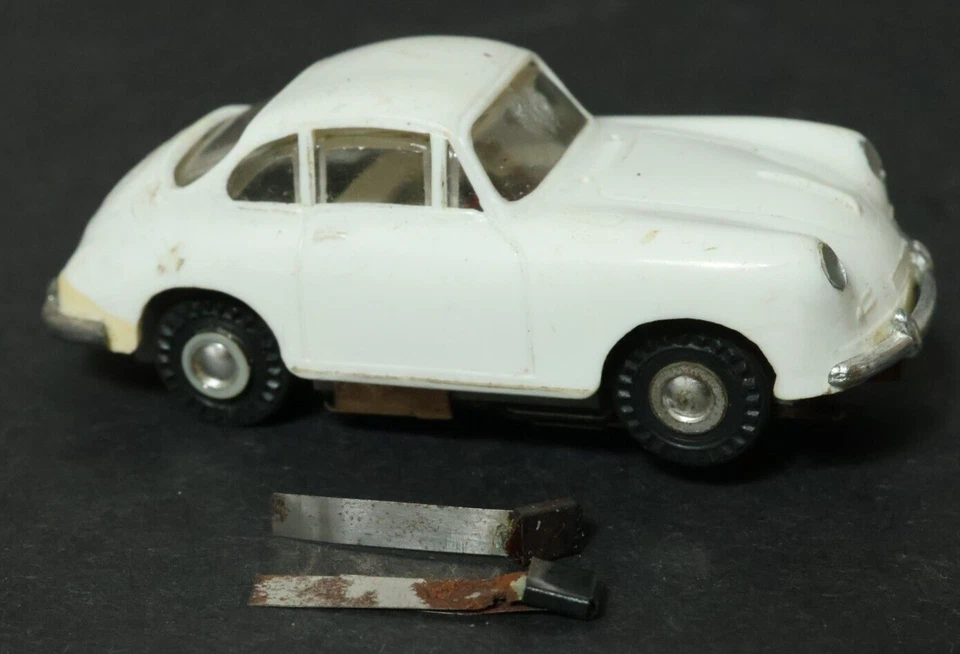 Old Faller Ams Auto Motor Sport Highway Model Car Porsche 356 White 4822 - image 1 of 4