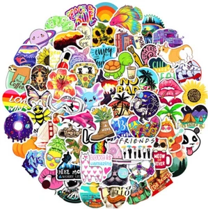 50 Pcs Cute Random Cool Vinyl Decal Graffiti Sticker INS Skate Laptop Guitar UK - Picture 1 of 11