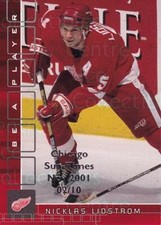 2001-02 BAP Memorabilia Chicago Sun Times Ruby #93 Nicklas Lidstrom