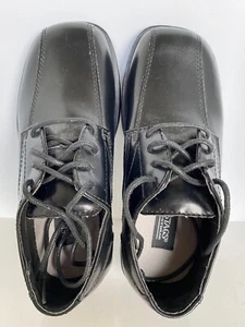 NEW NO BOX~DEER STAGS GABE BLACK LACE UP  BOY 1 M~ship free - Picture 1 of 2