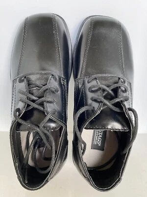 NEW NO BOX~DEER STAGS GABE BLACK LACE UP  BOY 1 M~ship free - Image 1 of 2