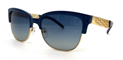 TORY BURCH TY6032 3014/4L BLUE GOLD GRADIENT AUTHENTIC SUNGLASSES 56 - 18 - Image 1 of 4