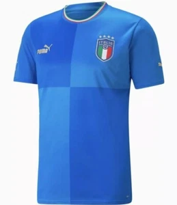 PUMA ITALY Mens 2022/23 Home SOCCER Jersey Ignite Blue MSRP$90 SIZE L LARGE NEW - Picture 1 of 5