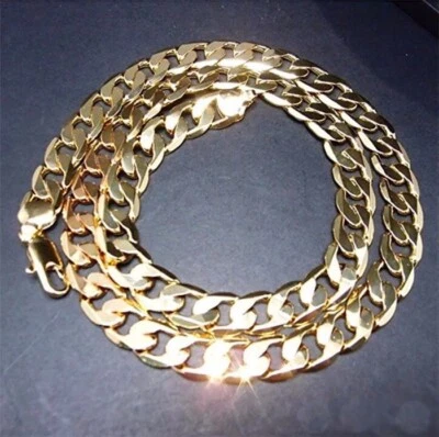 Cadenas de Acero Inoxidable ® Figaro Ita en Oro 14K para Hombres Eslabón Cubana  - Image 1 of 4