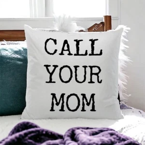 Copricuscino Chiama tua mamma - divertente regalo festa della mamma - decorazione dormitorio college - Foto 1 di 7