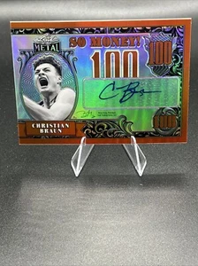 Christian Braun #SM-CB1 So Money Auto/7 Hoja Naranja Metal - Imagen 1 de 3