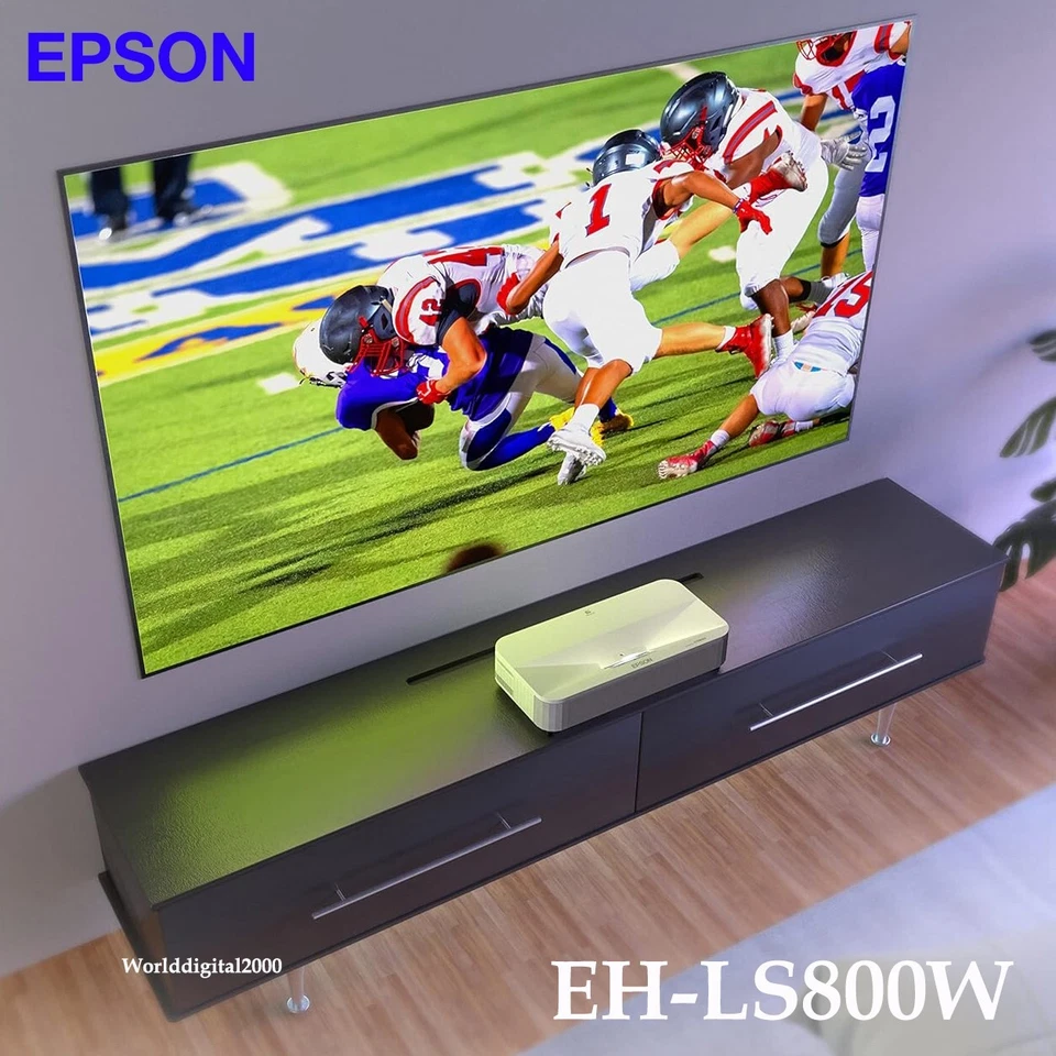 Epson EH-LS800W 3LCD Laser 4K Projector 4,000 Lu Android TV 2.1ch Yamaha Speaker - Image 1 of 1