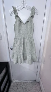 MINIVESTIDO GUESS VERDE SHARON OJALES TALLA XS NUEVO P1-86 - Imagen 1 de 13