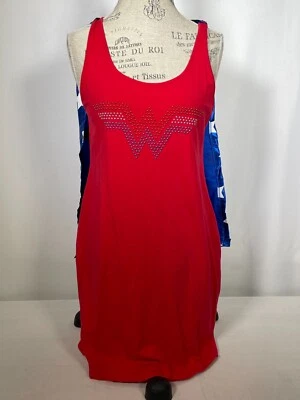 DC Comics Wonder Woman Red Dress With Removable Blue Cape Women's XL - Image 1 of 4