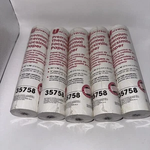 Universal 35758 8.5 in. x 98 ft. Direct Thermal Printing Rolls - WT (5/CT) New - Picture 1 of 6