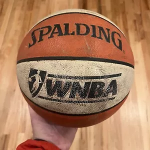 Spalding WNBA Official Game Ball Basketball Leather Val Ackerman Orange White - Picture 1 of 9