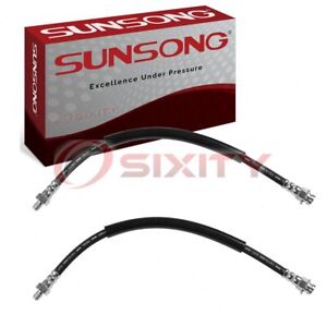 2 pc Sunsong Front Brake Hydraulic Hoses for 1963 Jeep J-230 Hoses Pipes  yw