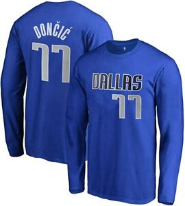 NBA Luka Doncic Blue Long Sleeve Name & Number Toddler Shirt  (IR)