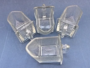 4 kleine alte GERRIX Glasschütten aus altem Küchenschrank Glas/Pressglas - Bild 1 von 10