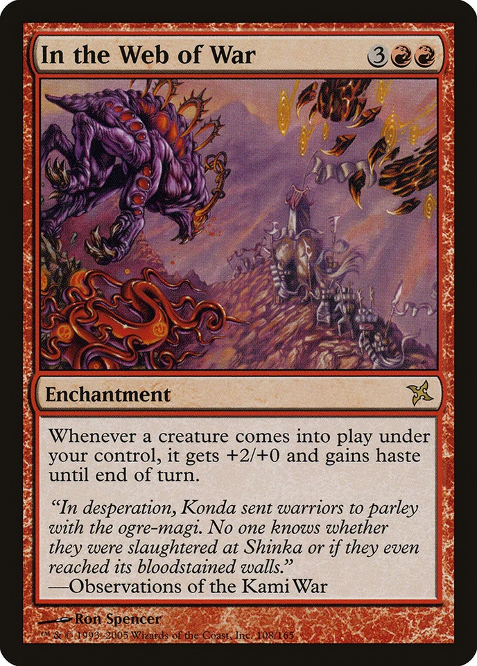 In the Web of War Betrayers of Kamigawa NM Red Rare MAGIC MTG CARD ABUGames - Image 1 of 1