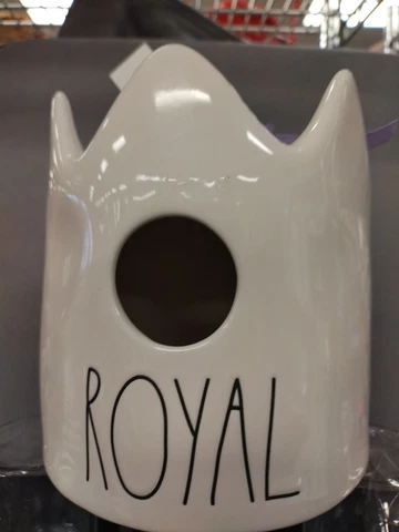 NWT RAE DUNN ROYAL CERAMIC BIRDHOUSE! Cover