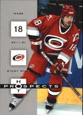 2005-06 Fleer Hot Prospects Carolina Hurricanes Hockey Card #16 Mark Recchi