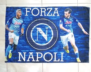 Bandiera 90x140 Ssc Napoli Kvaratskelia e Osimhen nuova senza asta stampa digita - Foto 1 di 1