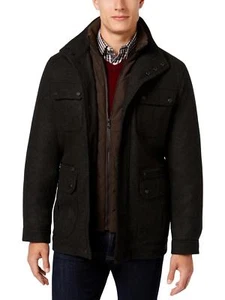 NWT MICHAEL KORS Men's Big&Tall Wool-Blend Military/Field Coat with Attached Bib - Picture 1 of 1
