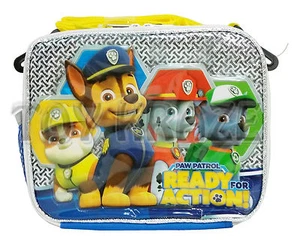 ¡LONCHERA PAW PATROL! BOLSO ESCOLAR PLATEADO LISTO PARA LA ACCIÓN NUEVO CON ETIQUETAS - Imagen 1 de 1