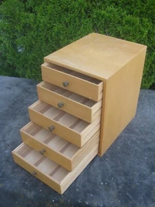 5er Schubladenregal Schubladen Sammel Box; Holz Schuber Kleinmöbel - Bild 1 von 7