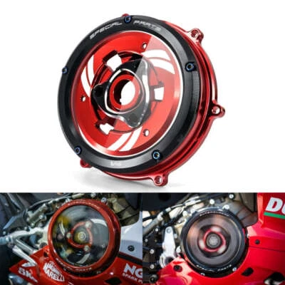 Cubierta de embrague transparente CNC Racing y retenedor de resorte para Ducati 1199 Panigale R 13-14 Foto 1 de 4