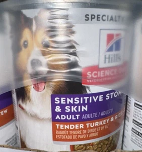 1 Case Hills Science Wet Dog Food Adult Sensitive Stomach & Skin Turkey Rice - Picture 1 of 2