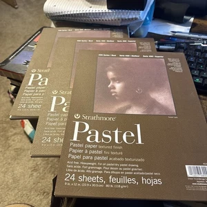 Strathmore 400 Series Pastel Pad, Assorted Colors, 9"x12" Multicolor Lot of 3 - Picture 1 of 1
