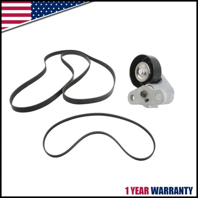 Tensor serpentino y correa de transmisión para Chevy Silverado GMC Savana 90K-38159 aire acondicionado Foto 1 de 4