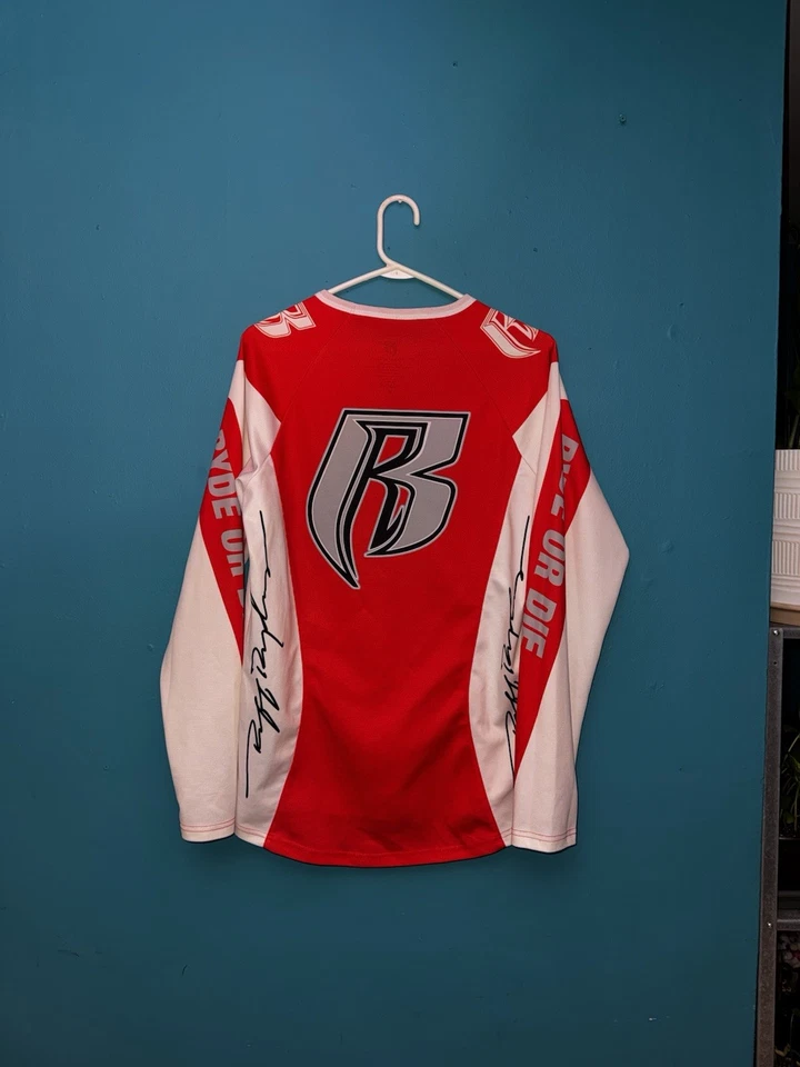 RARA CAMISETA ESTILO HOCKEY RUFF RYDERS RECORD DMX "RYDE OR DIE" TALLA M Foto 1 de 4