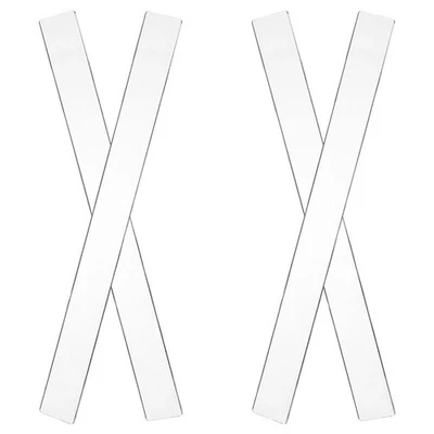  2 Pairs Rolling Pin Guide Acrylic Dough Thickness Ruler Baking Cookie Pastry - Image 1 of 4