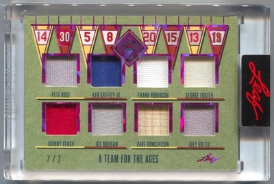 Camiseta deportiva de 8 murciélagos Leaf Sun Pete Rose Johnny Bench Ken Griffey Jr. Joe Morgan 2025 #/7 Foto 1 de 3