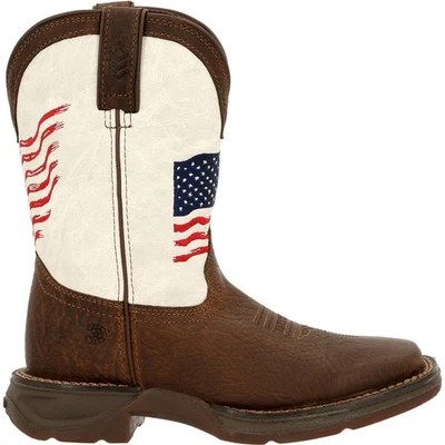 Bota Western Lil' Rebel™ by Durango® Big Kids Distressed Flag - Imagem 1 de 4