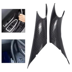 Car Interior Upgrade Carbon Door Handle Cover Easy Installation Premium Decor - Picture 1 of 12
