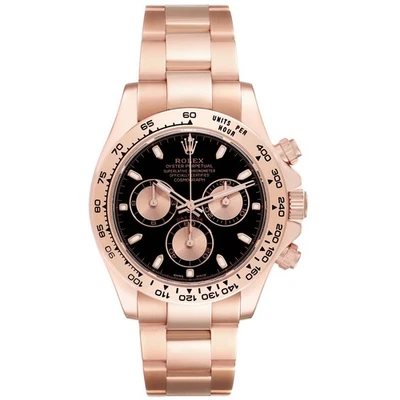 Rolex Daytona Chronograph 40mm Black Dial 18K Rose Gold Mens Watch 116505 - Image 1 of 4