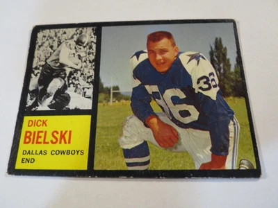 1962 TOPPS FOOTBALL SET, #43 Dick Bielski, Dallas Cowboys - Image 1 of 4