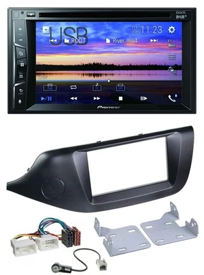 Pioneer Bluetooth 2DIN USB DVD DAB MP3 Autoradio für Kia Ceed (ab 12) schwarz - Bild 1 von 4