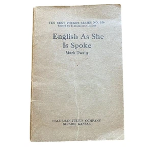 English As She Is Spoke By Mark Twain Peoples Pocket Series No. 166 - Picture 1 of 7