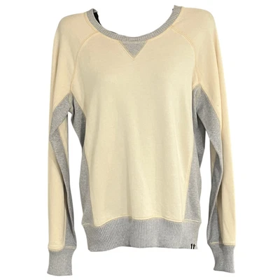 Sudadera Sperry Mujer’s Gris y Crema Rayas Laterales 100% Algodón Cuello Redondo Talla S D Foto 1 de 4