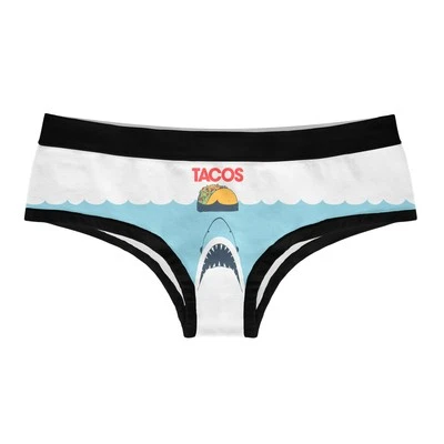 Womens Taco Shark Panties Funny Bikini Brief Vacation Attack Cute Graphic - Image 1 of 4