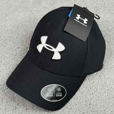 Under Armour Hat Cap Mens L/XL Black White Logo UA Blitzing 3.0 Stretch Fit NWT - Image 1 of 4